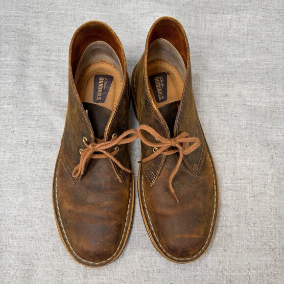 Clarks Originals Desert Boot Brown Leather Beeswax Chukka Lace Up Women's 8.5 - Picture 5 of 11